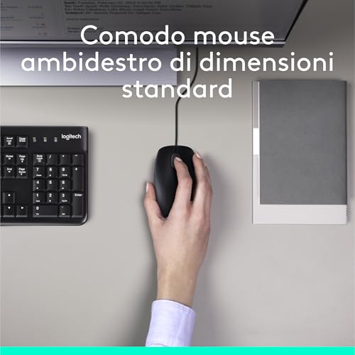 Kit Tastiera Mouse USB Logitech MK120 Nero Layout Italiano GameSIDE&Tech