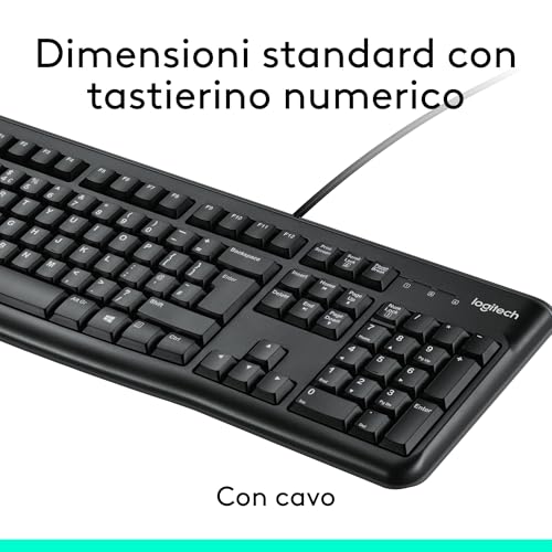 Kit Tastiera Mouse USB Logitech MK120 Nero Layout Italiano GameSIDE&Tech