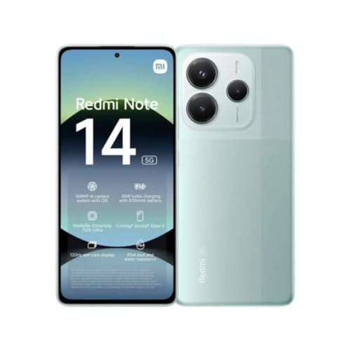 Xiaomi Redmi Note 14 5G 256GB 6,67" 5G Dual-Sim Xiaomi HyperOS Coral Green - Disponibile in 2-4 giorni lavorativi Xiaomi