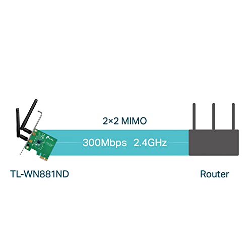 Scheda Di Rete Wireless TP-Link TL-WN881ND 300Mbps PCI-Express x1 + Staffa Low Profile GameSIDE&Tech