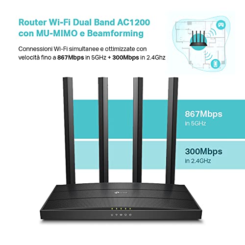 TP-Link Archer C6 Router Wi-Fi 5 Gigabit Ethernet Dual-band Nero TP-LINK