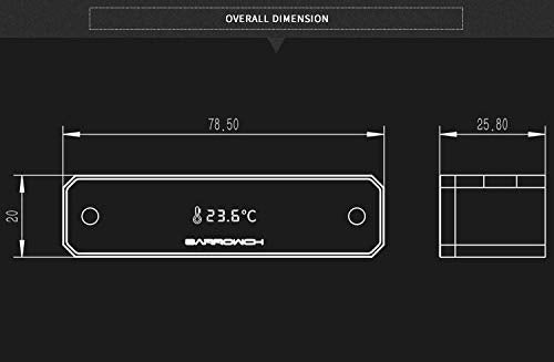Barrow FBQTS90-01 GPU Bridge Sensore Temperatura con OLED Display Nero Barrow