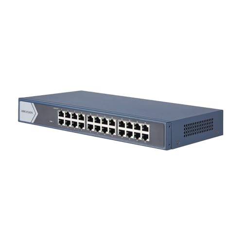 SWITCH HIKVISION 24  Gigabit RJ45 ports, 19-inch Rack-mountable Steel Case Unmanaged Switch - Disponibile in 2-4 giorni lavorativi Hikvision