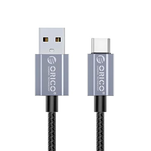 Orico GQA15 Cavo USB Type-A/Type-C 5A 1m Nero/Grigio - Disponibile in 2-4 giorni lavorativi Orico