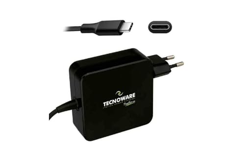 Tecnoware FAU17563 Alimentatore Notebook 65W 5V/3A 9V/3A 12V/3A 15V/3A 20V/3.25A USB-C TECNOWARE