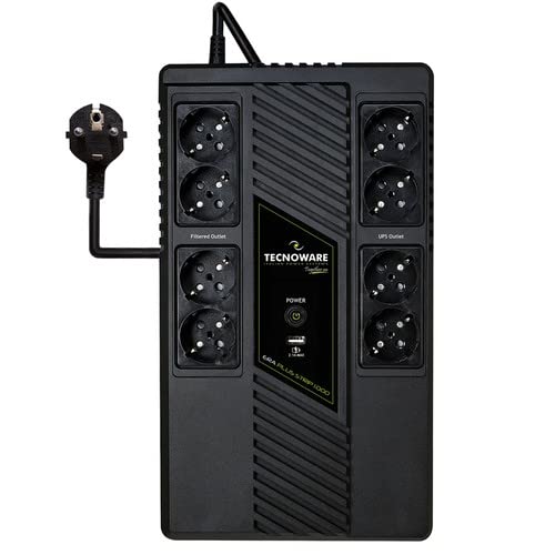 Tecnoware UPS Era Plus Strip 1000VA/700W 4 uscite UPS Schuko/Italia + 4 uscite solo filtrate Schuko/Italia TECNOWARE