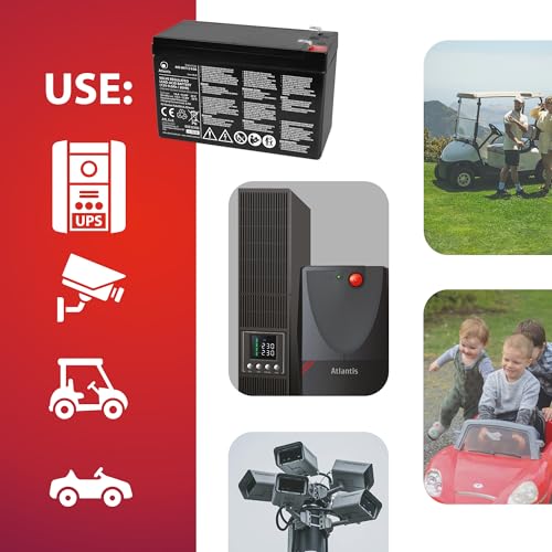 BATTERIA ATLANTIS A03-BAT12-9.0A per gruppi di continuità/antifurti/varie 12V 9.0 Ah. confezionata in scatola singola - Disponibile in 2-4 giorni lavorativi ATLANTIS
