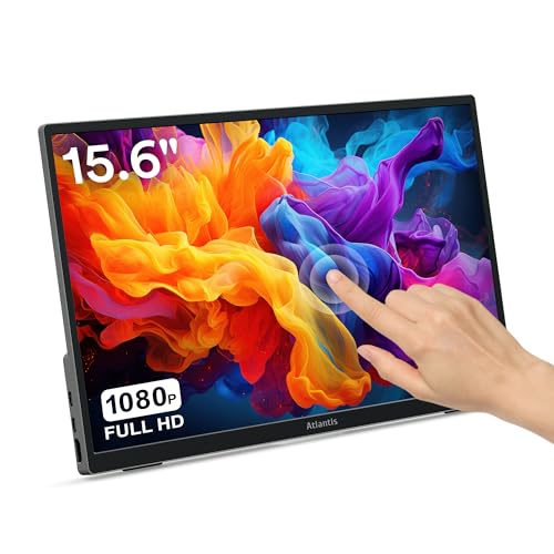 MONITOR PORTATILE ATLANTIS LED 15,6" Touch Wide A05-P156AT1 IPS 1920x1080 16ms 300cd/m² 1000:1 MM 1xHDMI 2xUSB-C Cust Base Piegh - Disponibile in 2-4 giorni lavorativi ATLANTIS
