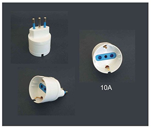 Digitus Adattatore Presa Schuko a Italiana Tripolare 10A Bianco - Disponibile in 2-4 giorni lavorativi DIGITUS