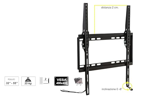 Digitus LKBR03 Staffa a muro Ultra Slim per TV LCD/LED 32"-55" 35Kg - Disponibile in 2-4 giorni lavorativi DIGITUS