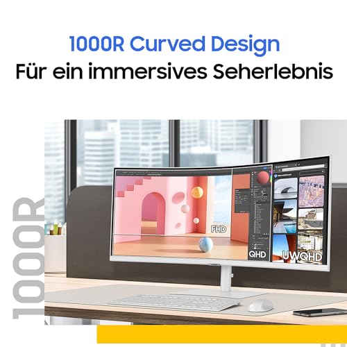 Samsung ViewFinity S6 Monitor Curvo 34" VA 100Hz UWQHD 5ms Multimediale Hub USB HDMI/DisplayPort - Disponibile in 2-4 giorni lavorativi Samsung