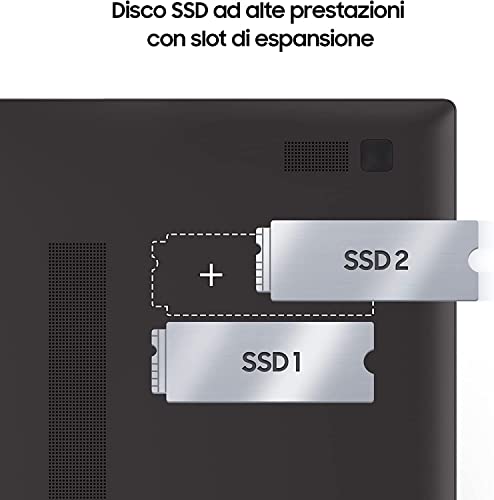 Samsung Galaxy Book2 Intel Core i5-1235U 16GB Intel Iris Xe SSD 256GB 15.6" FullHD Win 11 Pro - Disponibile in 2-4 giorni lavorativi Samsung