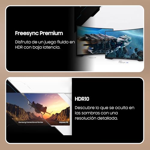 Samsung Odyssey G5 Monitor Curvo Gaming 27" VA 165Hz QHD 1ms HDMI/DisplayPort - Disponibile in 2-4 giorni lavorativi Samsung