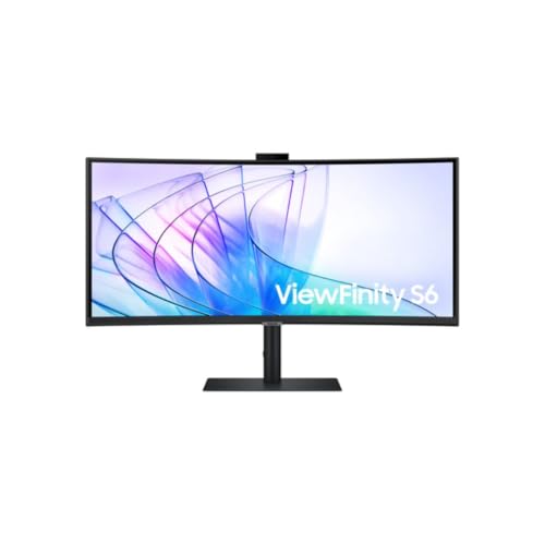 Samsung ViewFinity S6 S65VC Monitor Curvo 34" VA 100Hz 4K 5ms Multimediale Webcam Docking HDMI/DisplayPort/USB-C - Disponibile in 2-4 giorni lavorativi Samsung