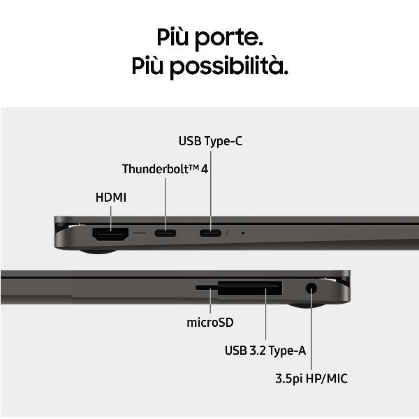 Samsung Galaxy Book3 360 Intel Core i7-1360P 16GB Intel Iris Xe SSD 512GB 13.3" Touch FullHD Win 11 Pro - Disponibile in 2-4 giorni lavorativi Samsung