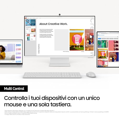 Samsung Smart Monitor M8 32" VA 60Hz 4K UHD 4ms Multimediale Pivot HUB USB HDMI - Disponibile in 2-4 giorni lavorativi Samsung