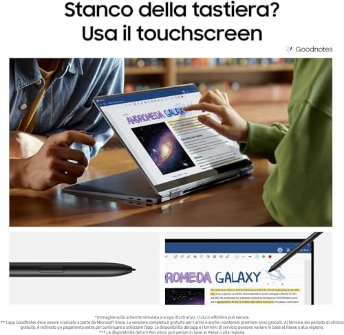 Samsung Galaxy Book4 360 Intel Core 7 150U 16GB Intel Iris Xe Graphics 512GB 15.6" Full HD Win Pro 11 - Disponibile in 2-4 giorni lavorativi Samsung
