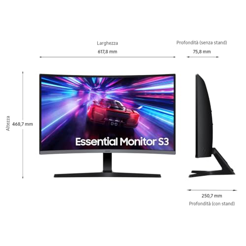 Samsung S39GD Monitor Curvo 27" VA 100Hz Full HD 4ms Multimediale HDMI/VGA - Disponibile in 2-4 giorni lavorativi Samsung