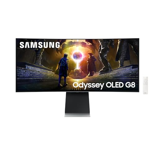 Samsung Odyssey OLED G8 Monitor Gaming Curvo 34'' OLED 175Hz UWQHD 0,03ms Multimediale Hub USB 2*HDMI/DisplayPort - Disponibile in 2-4 giorni lavorativi Samsung