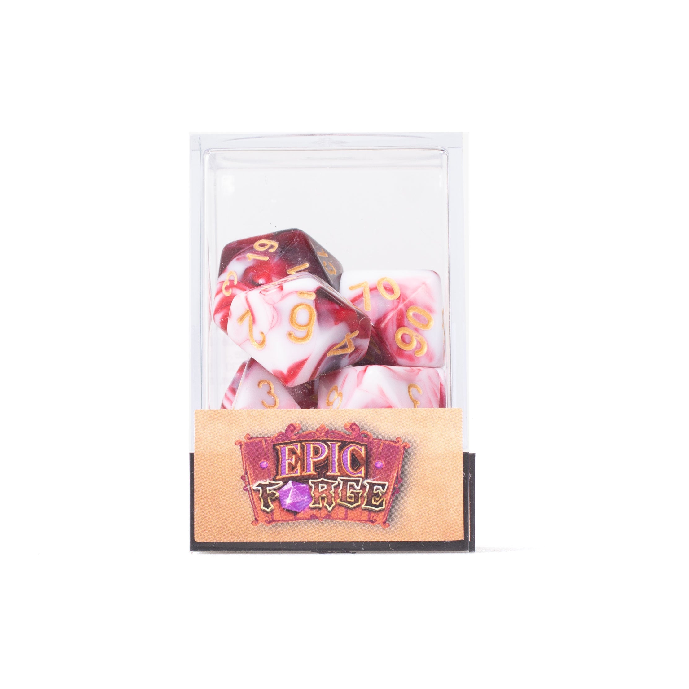 EPIC FORGE 7 dices pack - Cherry Cream - Disponibile in 2/3 giorni lavorativi Trade Invaders