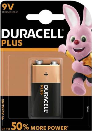 Duracell Batterie 9V Plus 6LR61 MN1604 1Cnf/1pz - Disponibile in 2-3 giorni lavorativi Duracell