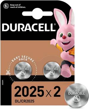 Duracell Batterie Bottone DL/CR2025 1Cnf/2pz - Disponibile in 2-3 giorni lavorativi Duracell