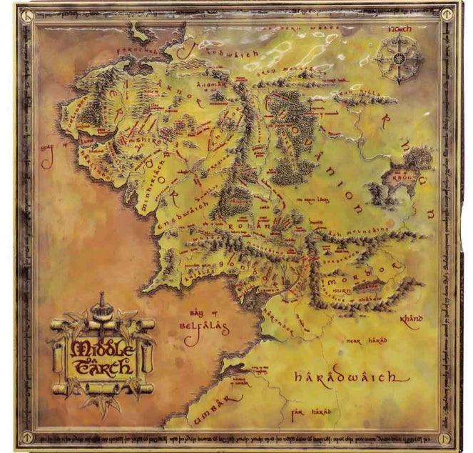 102939 - The lord of the rings - metal map - Disponibile in 2/3 giorni lavorativi GED