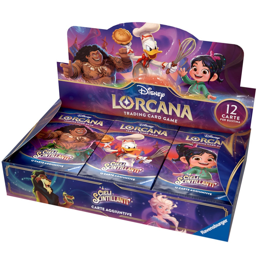RAVENSBURGER DISNEY: LORCANA - SET 5 CIELI SCINTILLANTI BOOSTER DISPLAY (24 BUSTE) - ITA Ravensburger TCG