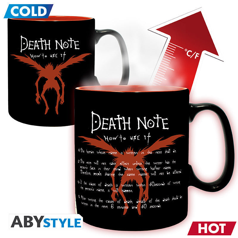ABYSTYLE DEATH NOTE - Tazza termosensibile 460 ml: "L & Light - Disponibile in 2/3 giorni lavorativi Abystyle