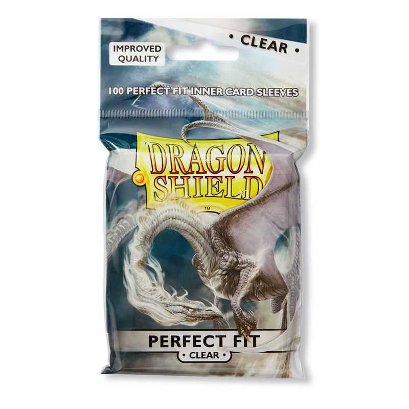 DRAGON SHIELD Standard Perfect Fit Sleeves - Clear/Clear (100 Sleeves) - Disponibile in 2/3 giorni lavorativi Dragon Shield