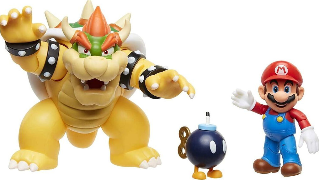 JAKKS PACIFIC Nintendo Super Mario Mario vs Bowser Diorama Set (serie 1) Jakks Pacific