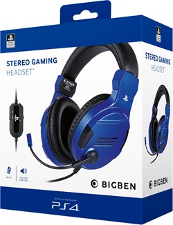 PS4 BIGBEN OLP Cuffie Stereo Gaming Blu PS4/PC Big Ben