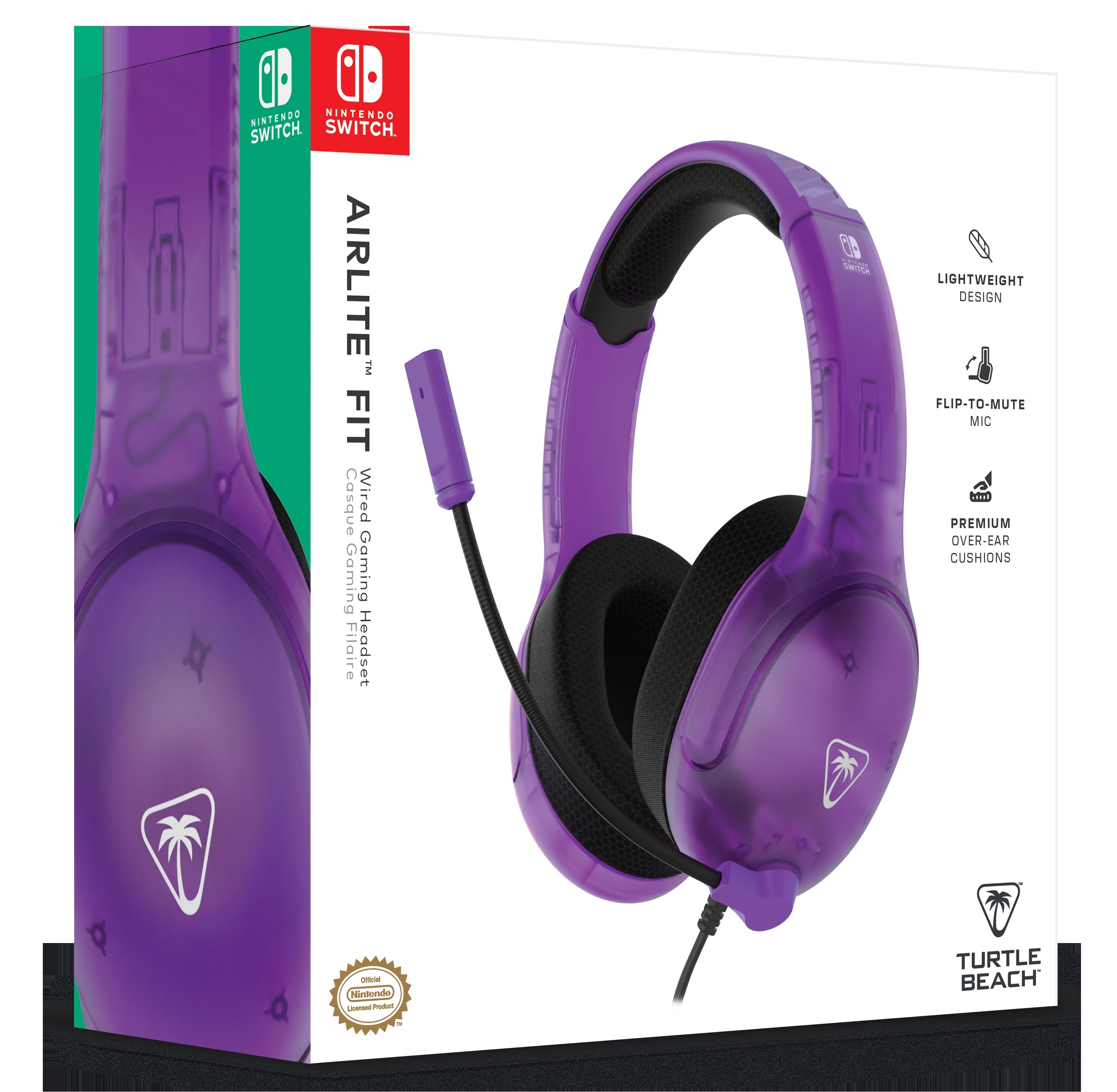 Switch TURTLE BEACH Cuffie Gaming Airlite Fit NSW Ghost Purple INT - Disponibile in 2/3 giorni lavorativi Turtle Beach