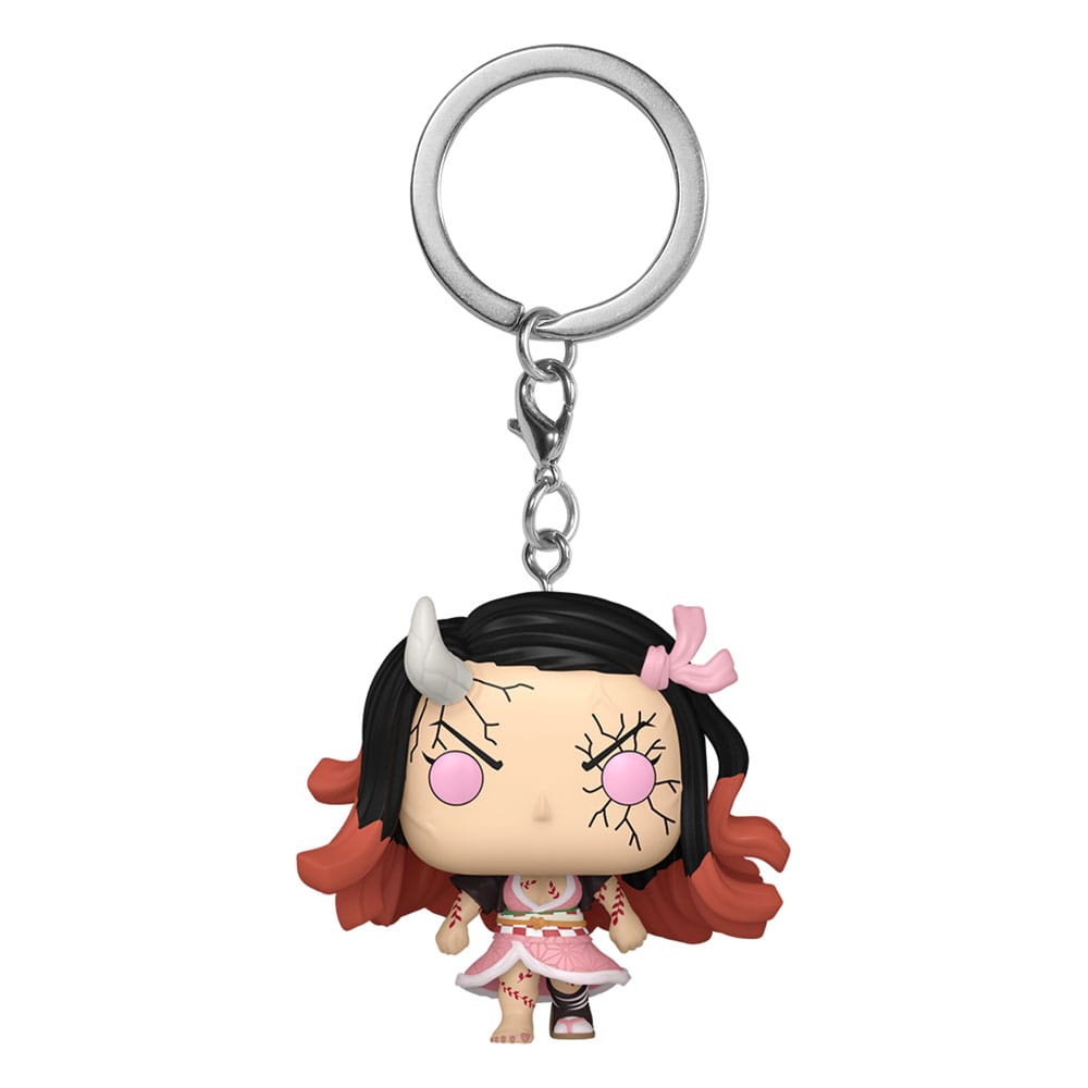 FUNKO POP Demon Slayer: Kimetsu no Yaiba - Portachiavi Nezuko (Demon Form) 4 cm Funko