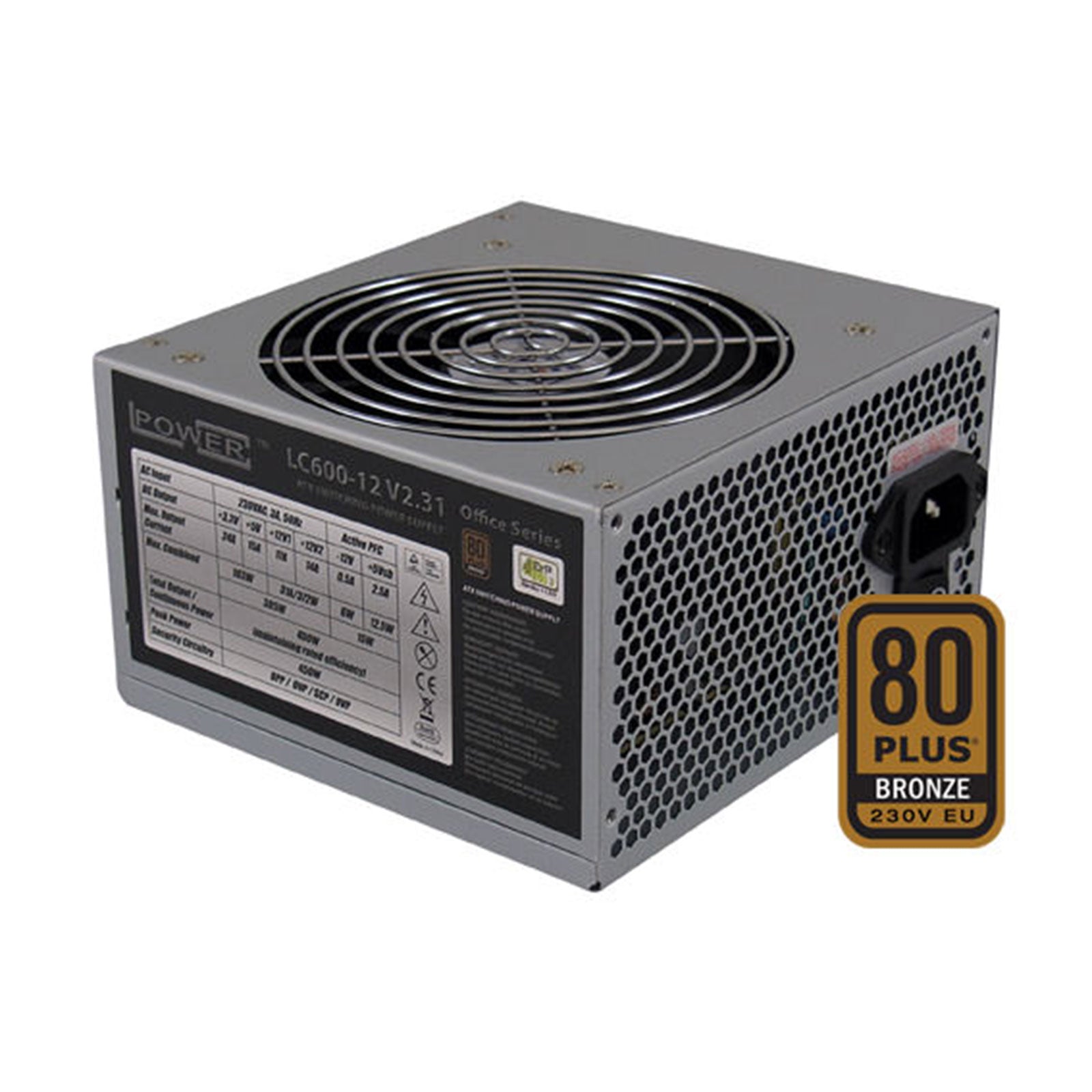 LC-Power Alimentatore ATX 450W 80 Plus Bronze LC600-12 - Disponibile in 2-4 giorni lavorativi GameSIDE&Tech
