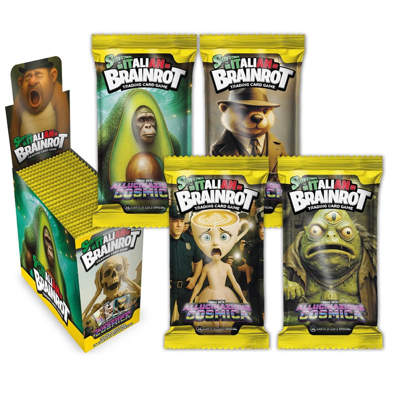 Skifidol Italian Brainrot TCG Allucinazione Cosmica Display (24 Buste con 14 carte ciascuna) Artwork Random - ITA Skifidol