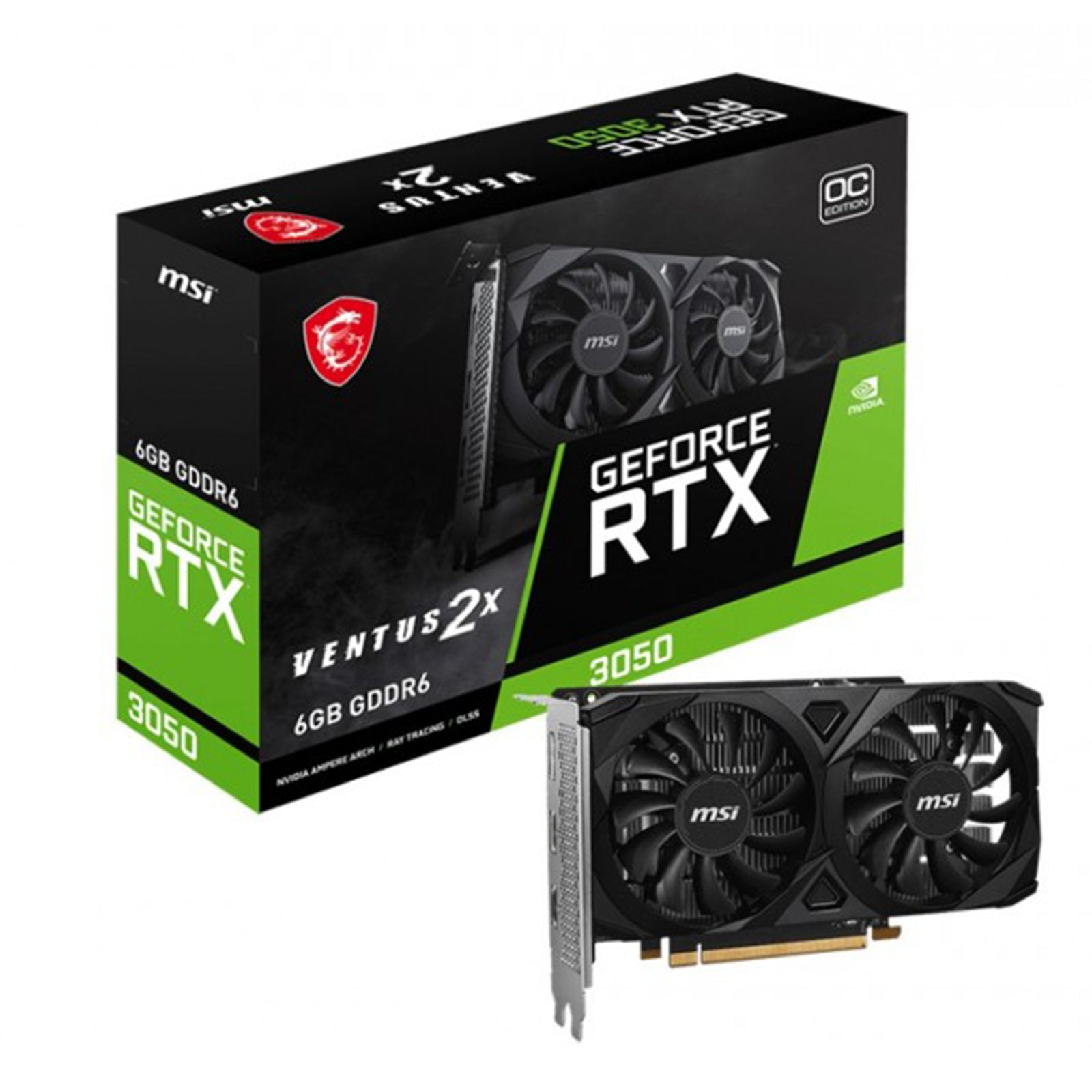 Scheda Video MSI Nvidia GeForce RTX 3050 6GB GDDR6 Ventus 2X E OC - Disponibile in 2-4 giorni lavorativi GameSIDE&Tech