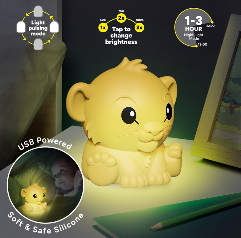 PALADONE - Simba SquishyGlo Silicone Light Rechargeable Paladone