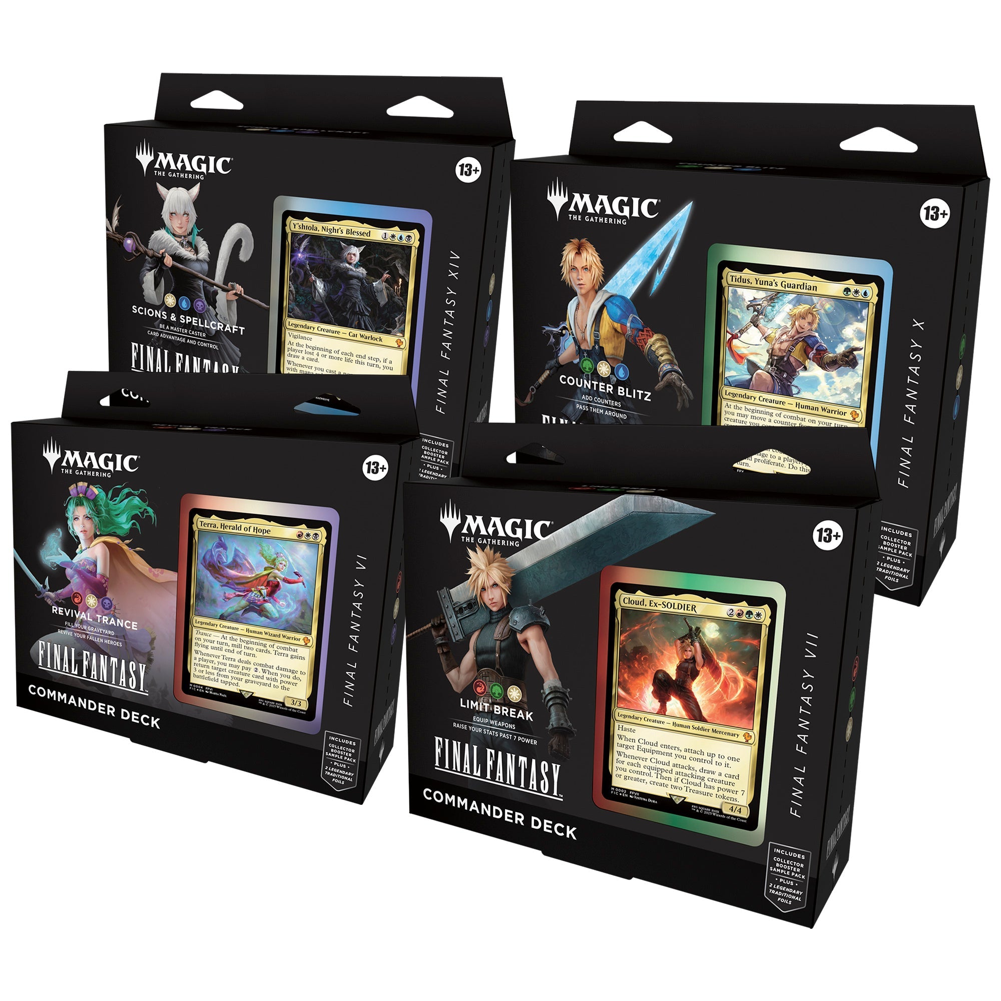 Magic: The Gathering - Final Fantasy Commander Decks Display (4 mazzi) - ITA Wizards