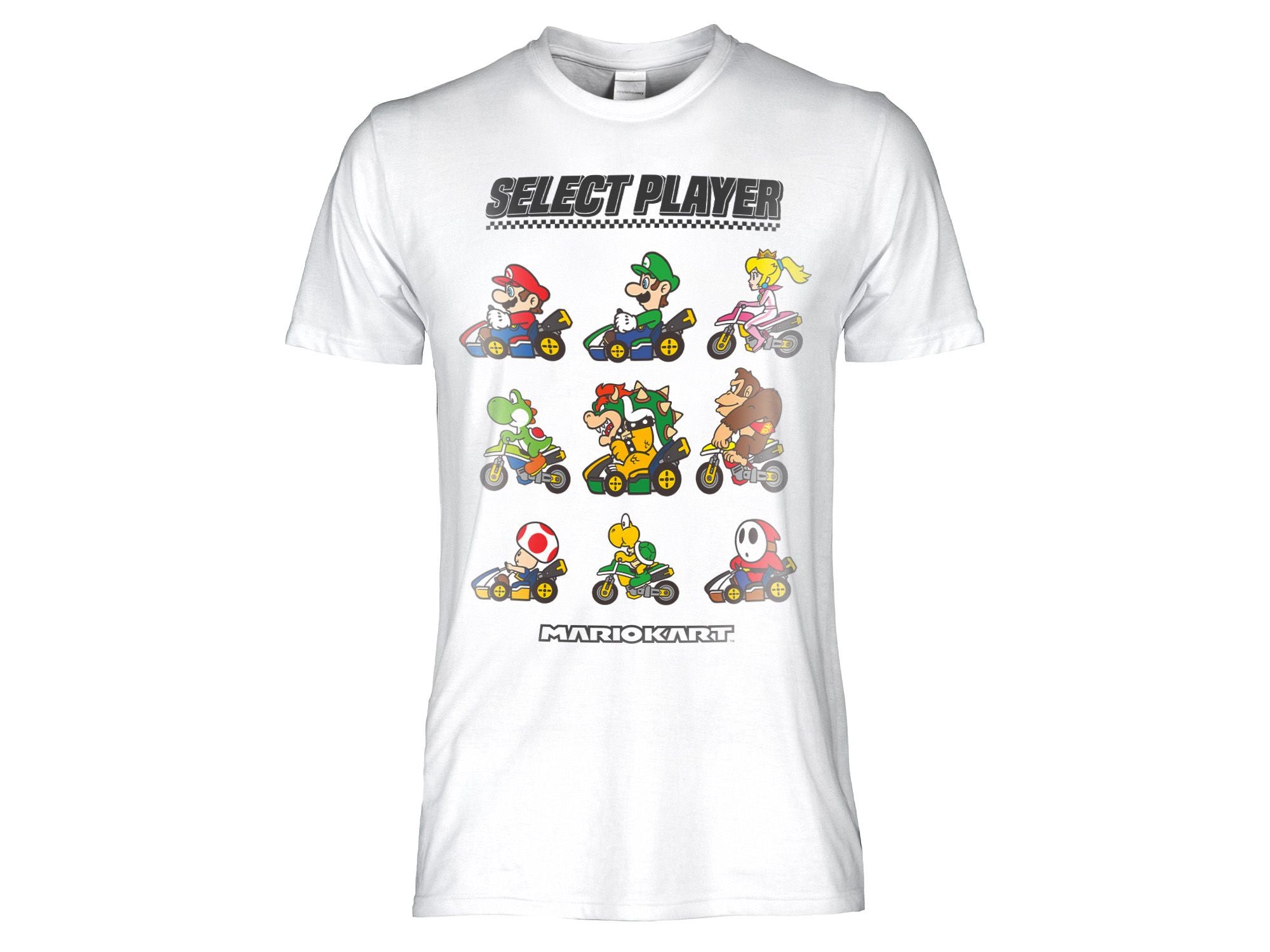 NINTENTO - T-shirt Super Mario Kart 09-11 anni bianca GED