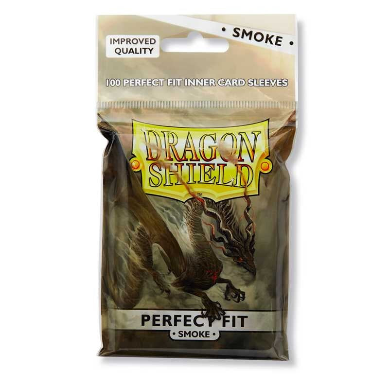 DRAGON SHIELD Standard Perfect Fit Sleeves - Clear/Smoke (100 Sleeves) Dragon Shield