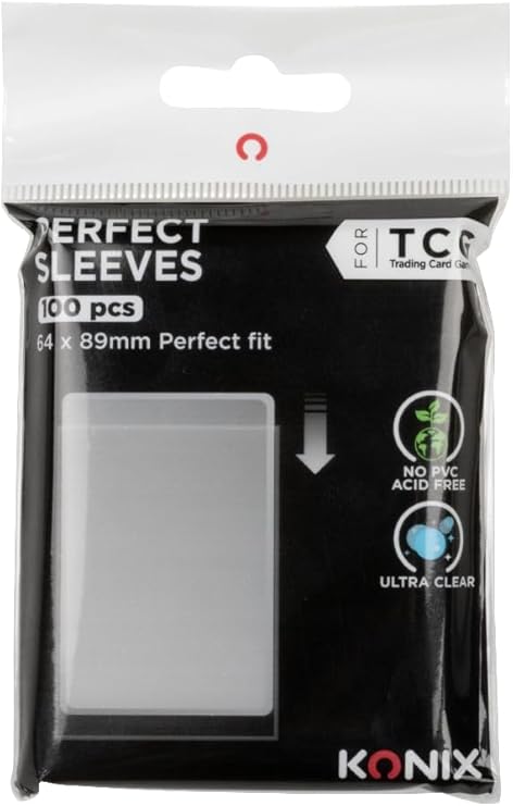 KONIX - MULTIMEDIA 100 X PERFECT SLEEVES 64X89 MM CUSTODIE TRASPARENTI PER TCG KONIX