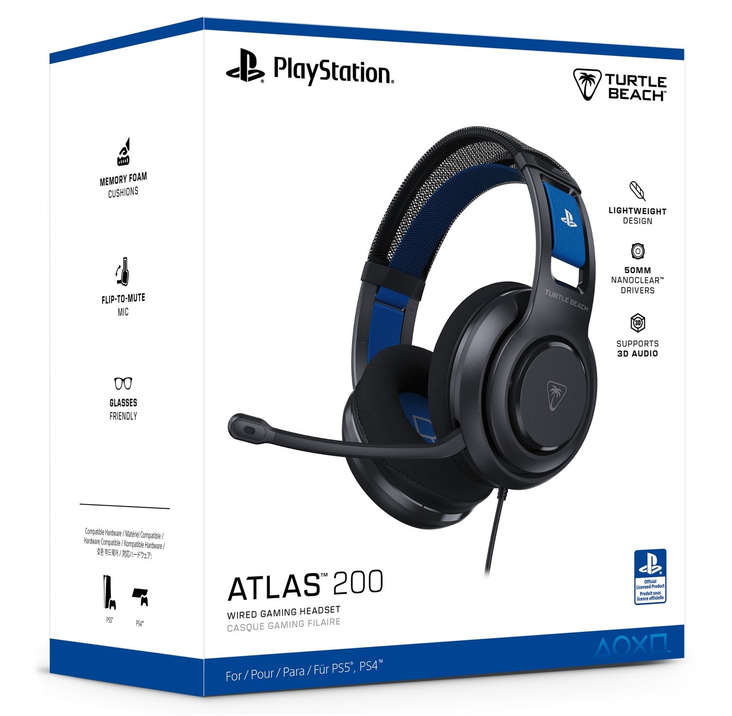TURTLE BEACH Cuffie Gaming Atlas 200 PS Black INT Turtle Beach