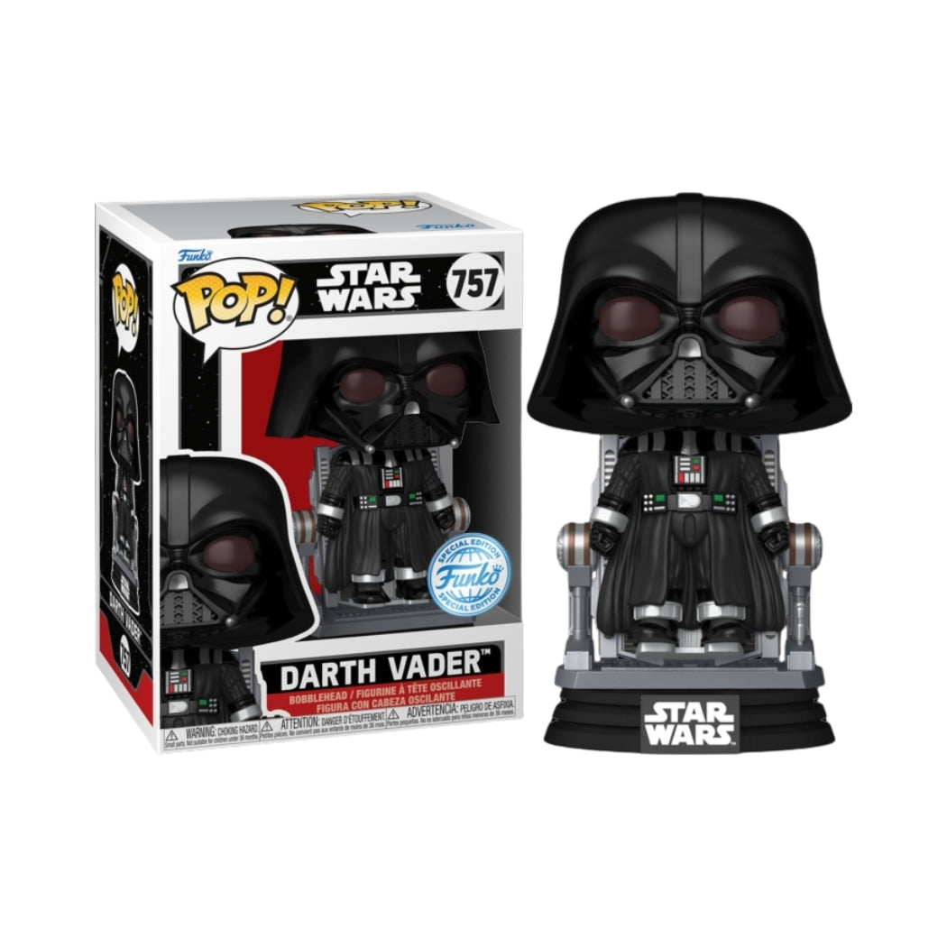 FUNKO POP Star Wars - 757 Darth Vader (Exclusive) 9 cm - Disponibile in 2/3 giorni lavorativi Funko