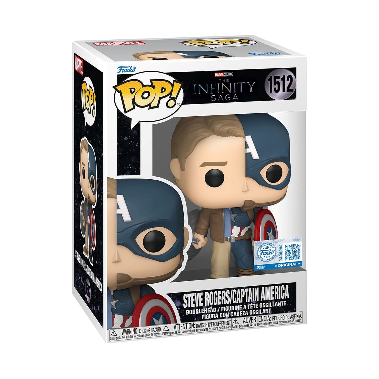 FUNKO POP Marvel: Infinity Saga - 1512 Steve Rogers/Captain America (Exclusive) 9 cm Funko