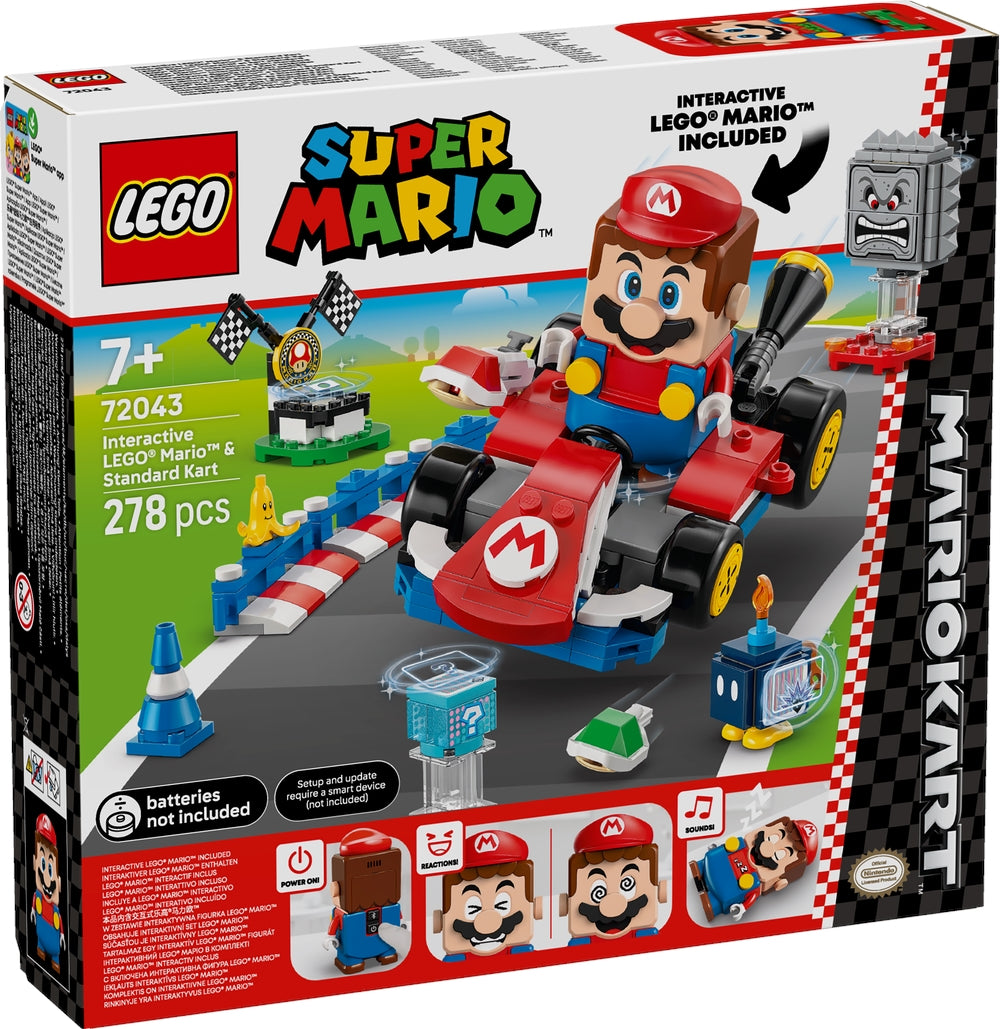 LEGO 72043 SUPER MARIO - Mario Kart – Mario interattivo e Kart standard LEGO