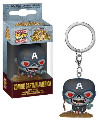 FUNKO POP Keychain: Marvel Zombies S4– Zombie Captain America Funko
