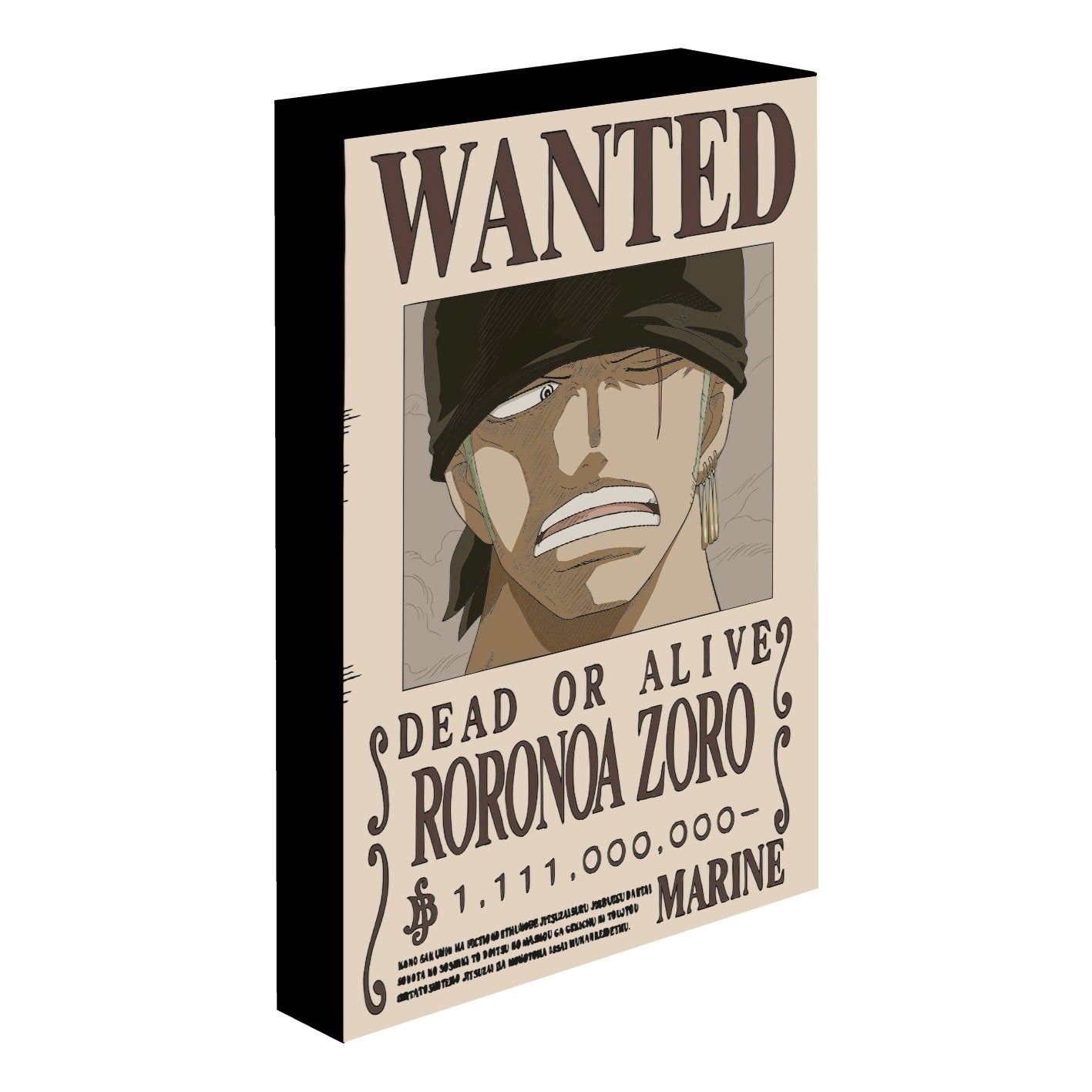 PYRAMID One Piece - Poster Luminoso: Zoro Wanted 40x30 Pyramid