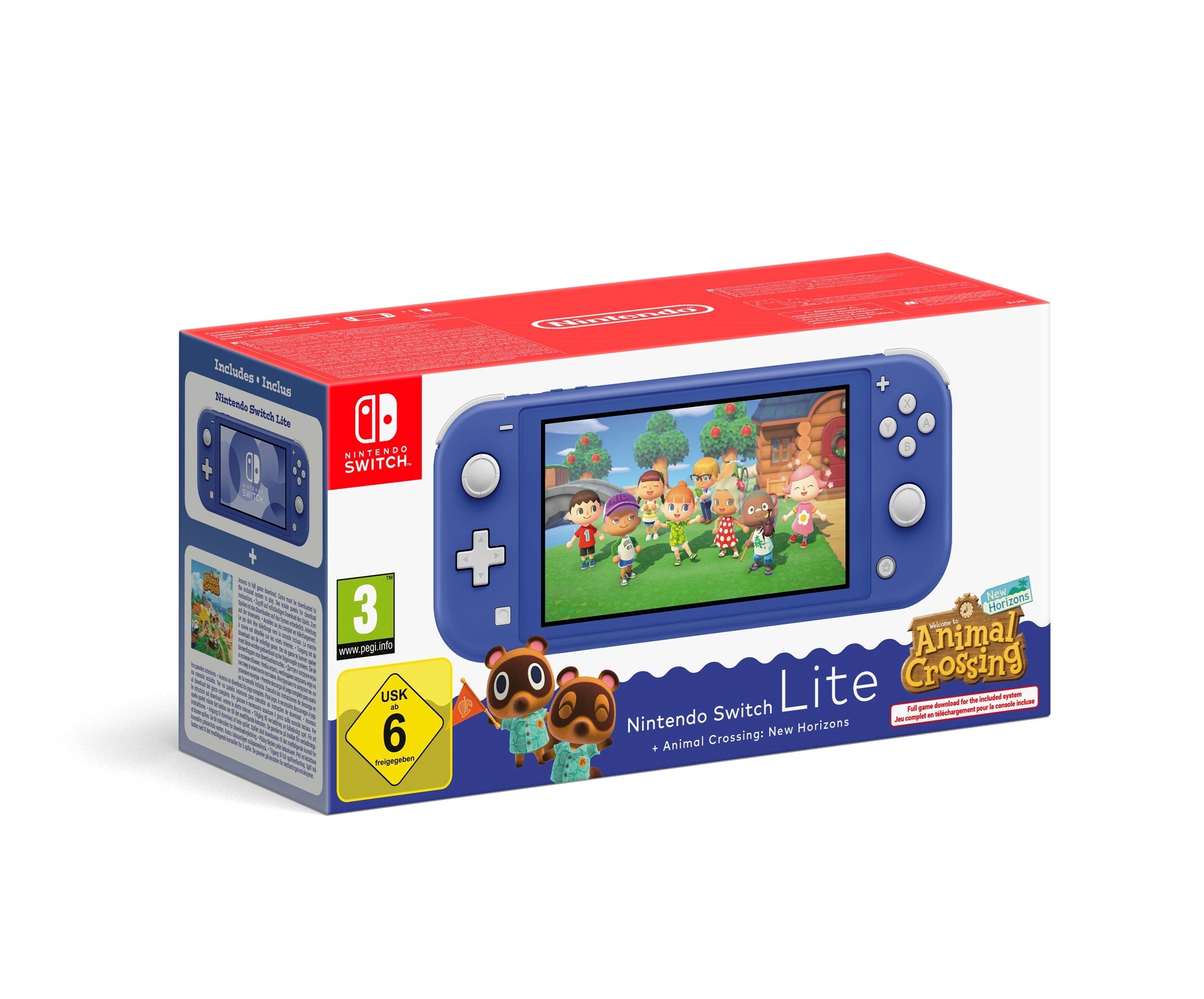 NINTENDO Console Nintendo Switch Lite Digital + Animal Crossing: New Horizons  (blu) Nintendo Console