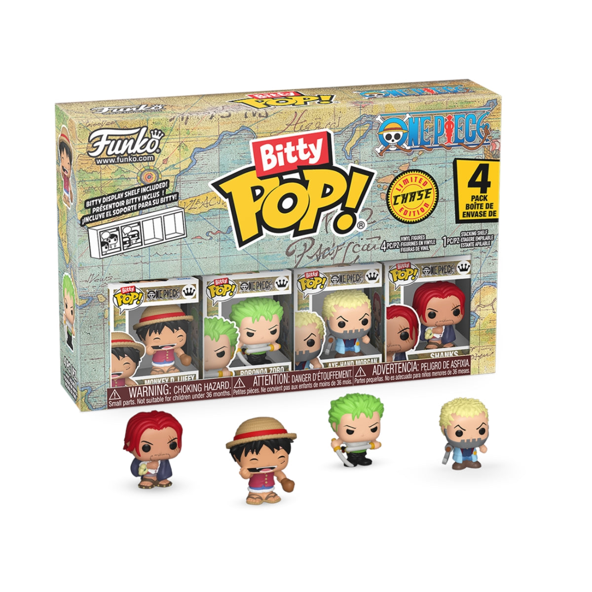 FUNKO Bitty POP: One Piece- Luffy 4pk - Disponibile in 2/3 giorni lavorativi Funko